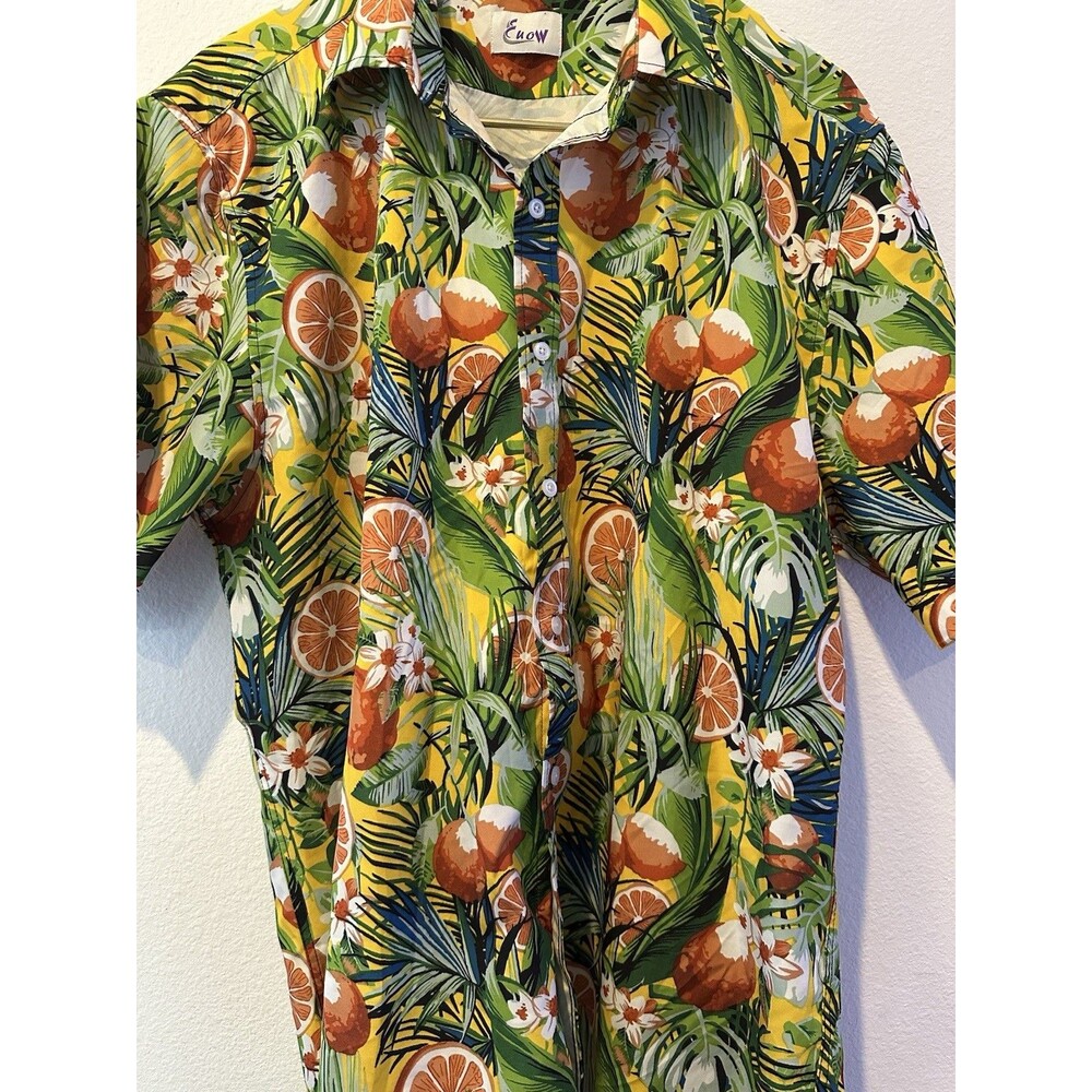 Mens Florida Oranges Hawaiian Shirt sz L, short sleeve